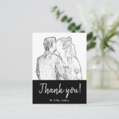 Bohemisch Modern Sketch Fotograf Schwarz Vielen Da Postkarte (Stehend Vorderseite)