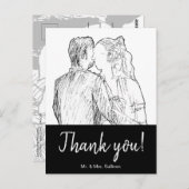 Bohemisch Modern Sketch Fotograf Schwarz Vielen Da Postkarte (Vorne/Hinten)