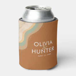 Bohemisch Moderne Terracotta-Gastgeschenke Hochzei Dosenkühler