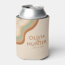 Bohemisch Moderne Terracotta-Hochzeit Dosenkühler