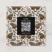 Bohemisch Moth Wildblumen Esthetician Schönheitssa Quadratische Visitenkarte (Vorderseite)