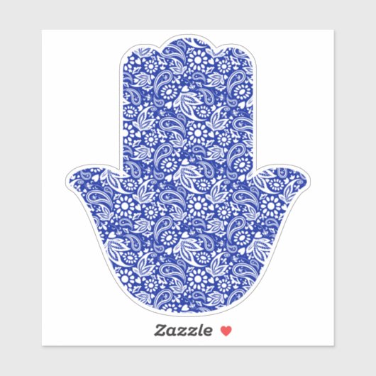 Bohemisch Motif Hamsa Hand Aufkleber (Blatt)