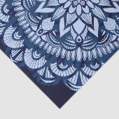Bohemisch Navy Blue Gefärbte Krawatte Mandala Seidenpapier (Ausschnitt)