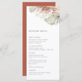 Bohemisch Oasis Wedding Menu Menükarte (Vorne/Hinten)