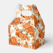 Bohemisch orangefarbene Blume Geschenkschachtel (Rückseite)