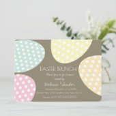 Bohemisch Ostergedottete Eier Abendessen Brunch Fa Einladung (Stehend Vorderseite)