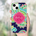 Bohemisch Paisley Custom Monogram Case-Mate iPhone 14 Hülle<br><div class="desc">Individuelles Design bietet eine elegante verzierte handgezeichnet bohemianische Handwerksmaschine mit botanischer Blüte und paisley Wirbel. Klicken Sie auf die Schaltfläche "Anpassen",  um Ihren Namen und Ihr Monogramm hinzuzufügen,  um Ihr eigenes einzigartiges Design zu erstellen.</div>