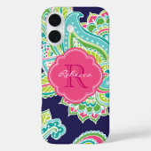 Bohemisch Paisley Custom Monogram Case-Mate iPhone Hülle (Rückseite)