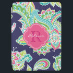 Bohemisch Paisley Custom Monogram iPad Air Hülle<br><div class="desc">Individuelles Design bietet eine elegante verzierte handgezeichnet bohemianische Handwerksmaschine mit botanischer Blüte und paisley Wirbel. Klicken Sie auf die Schaltfläche "Anpassen",  um Ihren Namen und Ihr Monogramm hinzuzufügen,  um Ihr eigenes einzigartiges Design zu erstellen.</div>