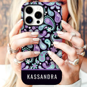 Bohemisch Paisley Lila Individuelle Name Case-Mate iPhone Hülle