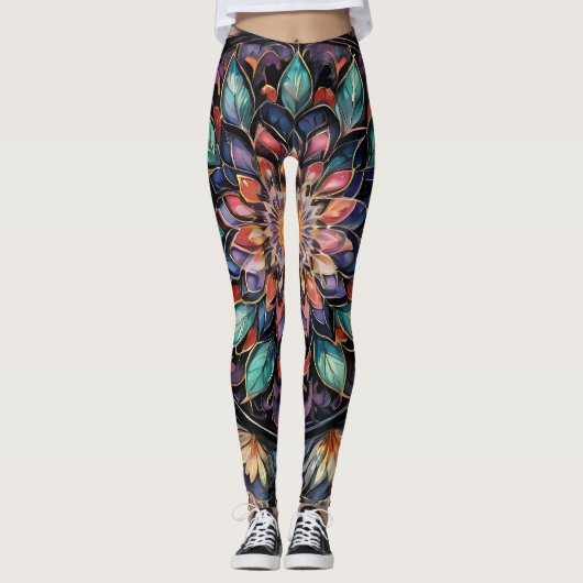 Bohemisch Paisley no2 Leggings (Vorderseite)