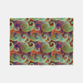 Bohemisch Paisley Timeless Pattern Fleecedecke (Vorderseite (Horizontal))