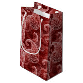 Bohemisch Paisley Timeless Pattern Kleine Geschenktüte (Rückseite Schrägansicht)