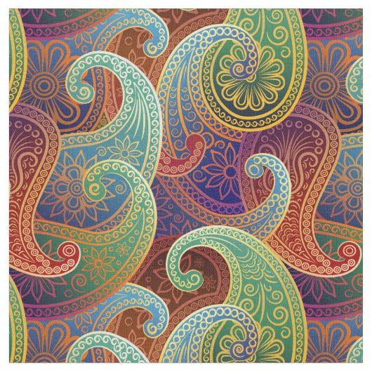 Bohemisch Paisley Timeless Pattern Stoff (Nahaufnahme)