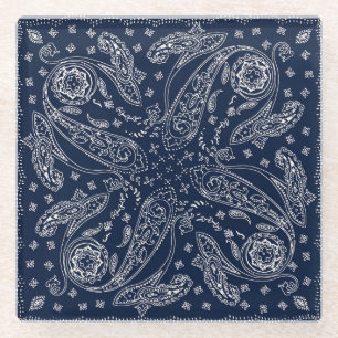 Bohemisch Paisley Vintag Print Glasuntersetzer