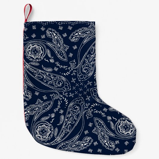 Bohemisch Paisley Vintag Print Kleiner Weihnachtsstrumpf (Vorderseite)