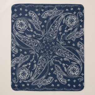 Bohemisch Paisley Vintag Print Sherpadecke