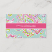 Bohemisch Paisley Visitenkarte (Rückseite)