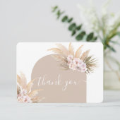 Bohemisch Pampas Grass Dankeschön Karte (Stehend Vorderseite)