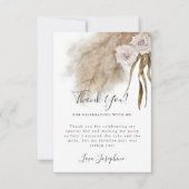 Bohemisch Pampas Grass Girl Geburtstagsparty Dankeskarte