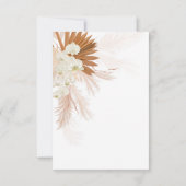 Bohemisch Pampas Grass Terracotta Tan Baby Dusche Einladung (Rückseite)