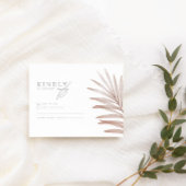 Bohemisch Pampas Grass Wedding RSVP Begleitkarte