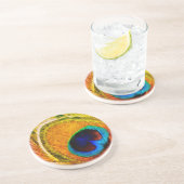 Bohemisch Peacock Yellow Getränkeuntersetzer (Seite)