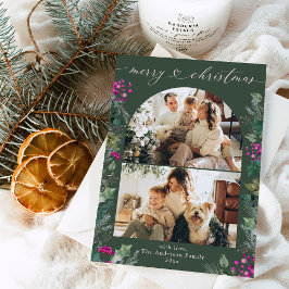 Bohemisch Pink Green 2 Foto Arch Frohe Weihnachten