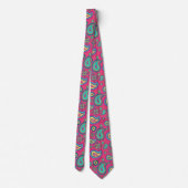 Bohemisch Pink Paisley Pattern Neck Tie Krawatte (Rückseite)