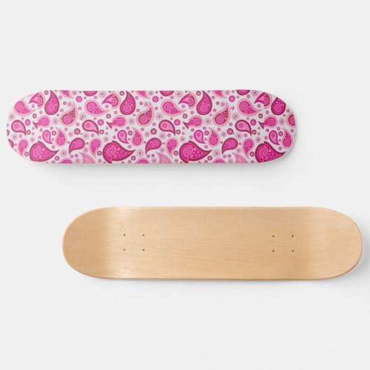 BOHEMISCH PINK PAISLEY SKATEBOARD DECK (Horizontal)