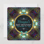 Bohemisch Princess Hübsch Lights Bat Mitzvah Einladung (Vorderseite)