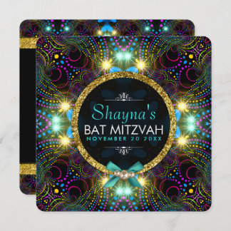 Bohemisch Princess Hübsch Lights Bat Mitzvah Einladung