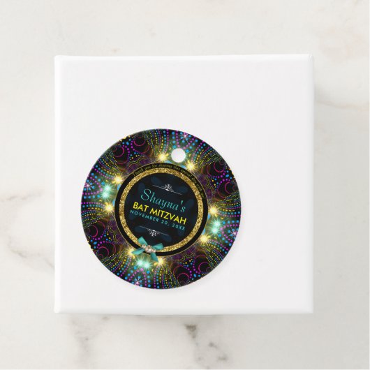 Bohemisch Princess Hübsch Lights Bat Mitzvah Geschenkanhänger (Beispiel)