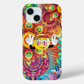 Bohemisch Psychedelischer Garten Retro Hippie Art Case-Mate iPhone Hülle (Rückseite)