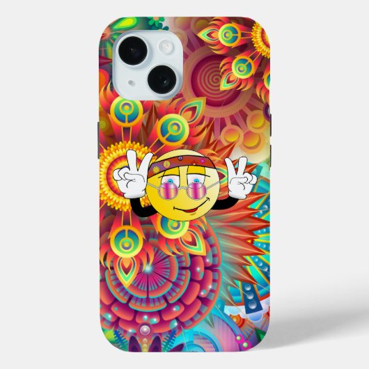 Bohemisch Psychedelischer Garten Retro Hippie Art Case-Mate iPhone Hülle (Rückseite)