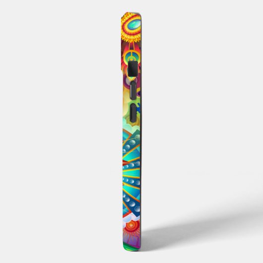 Bohemisch Psychedelischer Garten Retro Hippie Art Case-Mate iPhone Hülle (Rückseite / Links)