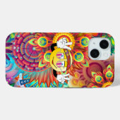 Bohemisch Psychedelischer Garten Retro Hippie Art Case-Mate iPhone Hülle (Rückseite (Horizontal))