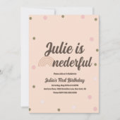 Bohemisch Rainbow First Birthday Onederful Confett Einladung (Vorderseite)