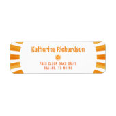 Bohemisch Retro Sunshine Personalisieren Rücksende (Vorne)