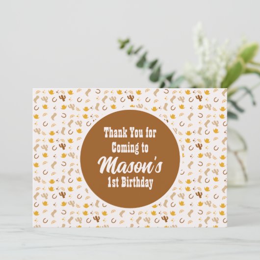 Bohemisch Rodeo Birthday Cowgirl Rainbow Party Einladung (Stehend Vorderseite)