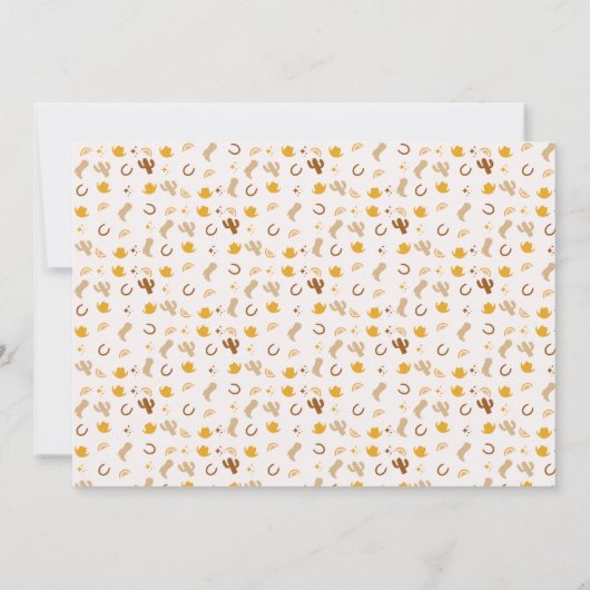 Bohemisch Rodeo Birthday Cowgirl Rainbow Party Einladung (Rückseite)