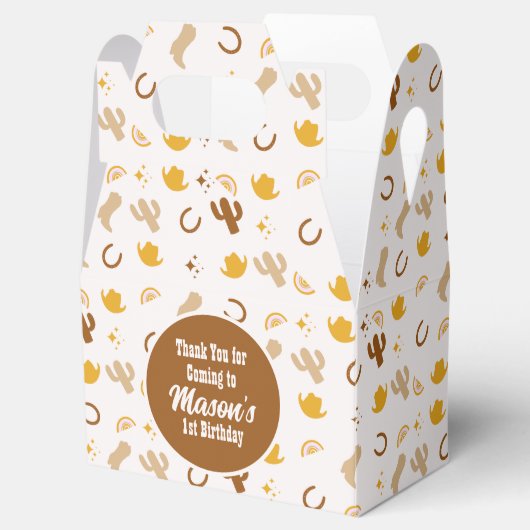 Bohemisch Rodeo Birthday Cowgirl Rainbow Party Geschenkschachtel (Geöffnet)