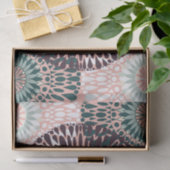 Bohemisch rosa Lila Aquamarine Flora Mandala Zeich Seidenpapier (Geschenk)