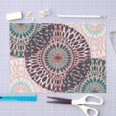 Bohemisch rosa Lila Aquamarine Flora Mandala Zeich Seidenpapier (Handwerk)