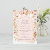 Bohemisch rosa, moderne Bohampen Einladung (Stehend Vorderseite)