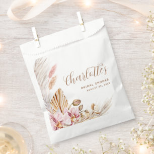 Bohemisch rosa Pampelgras BRAUTPARTY Geschenktütchen