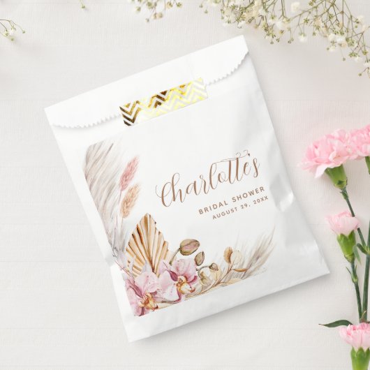 Bohemisch rosa Pampelgras | BRAUTPARTY Geschenktütchen (Versiegelt)