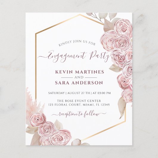 Bohemisch rosafarbene Blume (Vorderseite)