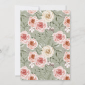 Bohemisch rustikal | BRAUTPARTY VINTAGE ROSE Einladung (Rückseite)