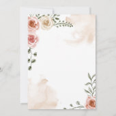 Bohemisch rustikal | BRAUTPARTY VINTAGE ROSE Einladung (Rückseite)